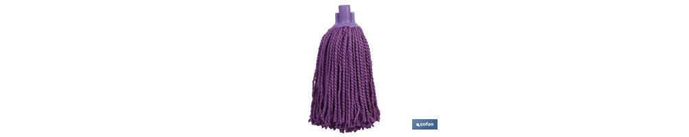 Fregona de Hilo Microfibra | Color Bicolor | Grosor 160 Gr | Máxima suavidad y Absorción con secado rápido