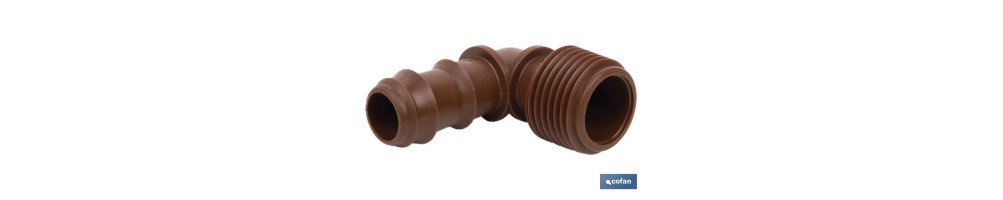 Conector en forma de Codo con Rosca Macho 3/4\\\"\\\"