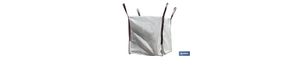 Big Bag | Para escombros | Color blanco | Medidas 85 x 85 x 90 cm