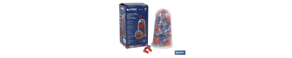 Tapones de Protección Auditiva | Pack de 50 o 10 unidades | Tapones desechables con cuerda en color naranja