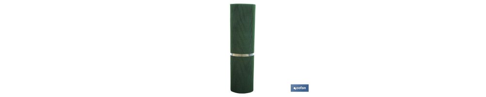 Malla de PVC | Hueco cuadrado de 5 mm | Color verde | Medida 1 x 25 m