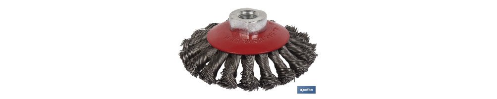 Cepillo Alambre Oblicuo Trenzado M14 Acero