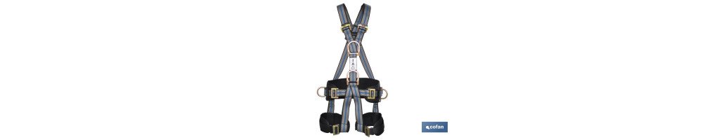 Arnés Anticaídas | Para Trabajos en Suspensión | Muslos y Cinturón Ajustables | Talla Única Estándar
