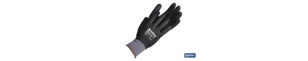 Guantes 100 % impregnados de nitrilo | Ideal para automoción, construcción y manipulación de aceites | Cómodos y seguros