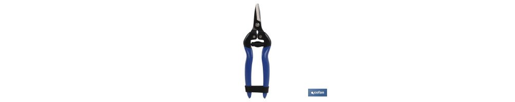 Tijeras de recolección con punta recta corta y longitud total de 165 mm | Especiales para jardinería