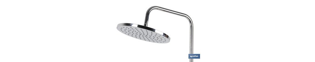 Cabezal de Ducha Redondo | Fabricado en Latón Cromado y ABS | Medida 30 cm