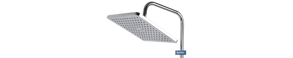 Cabezal de Ducha Cuadrado | Fabricado en Latón Cromado y ABS | Medida 30 cm