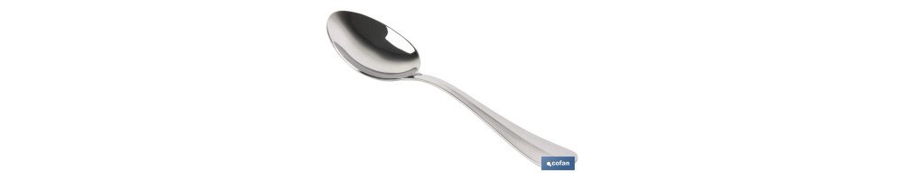 Cuchara de mesa | Modelo Bolonia | Fabricado en Acero Inox 18/0 | Envase blíster o pack