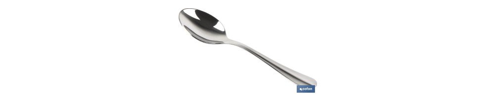 Cuchara de café | Modelo Bolonia | Fabricado en Acero Inox 18/0 | Envase blíster o pack