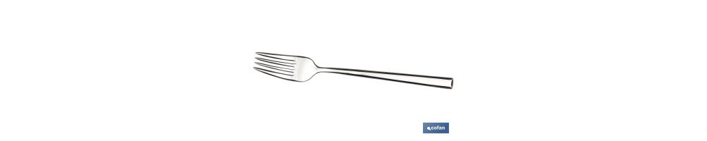 Tenedor de mesa | Modelo Bari | Fabricado en Acero Inox 18/0 | Blíster o Pack