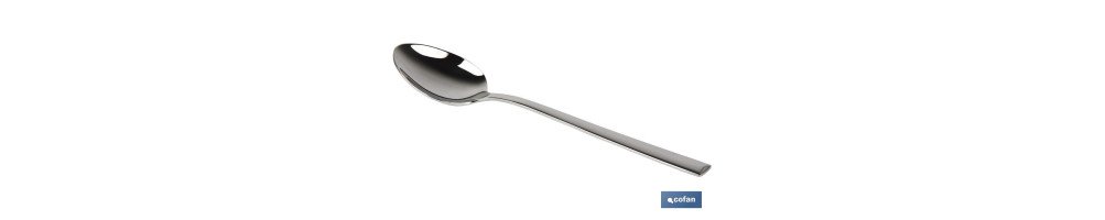 Cuchara de postre | Modelo Bari | Fabricado en Acero Inox 18/0 | Blíster o Pack
