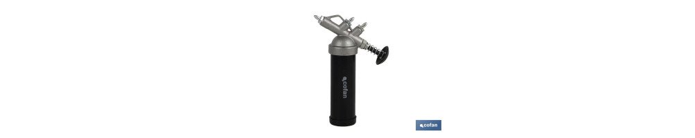 Mini bomba de grasa 85 Gr. con pulsador.