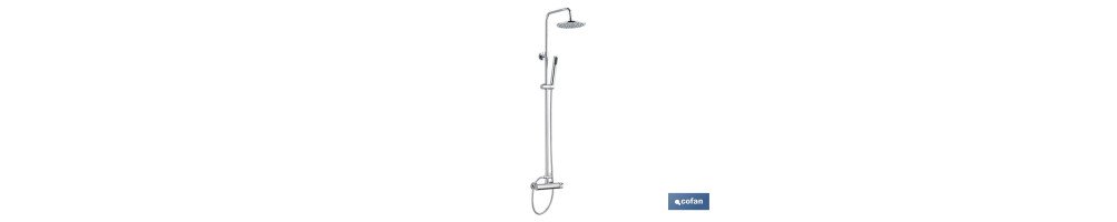 Columna de Ducha con Grifería Monomando | 5 Piezas |Fabricado en ABS Cromado