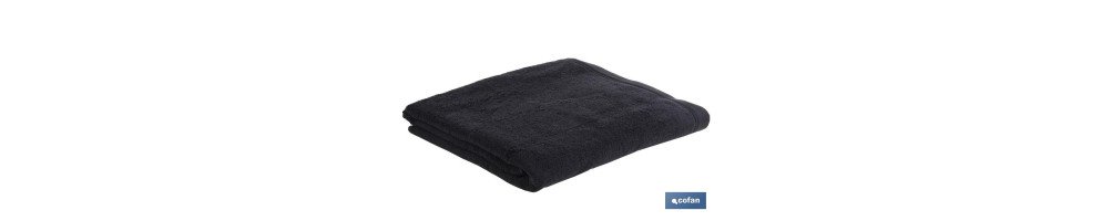 Toalla Ducha | Modelo Brillante | Color Negro | 100% Algodón | Gramaje 580g/m² | Medidas 70 x 140 cm