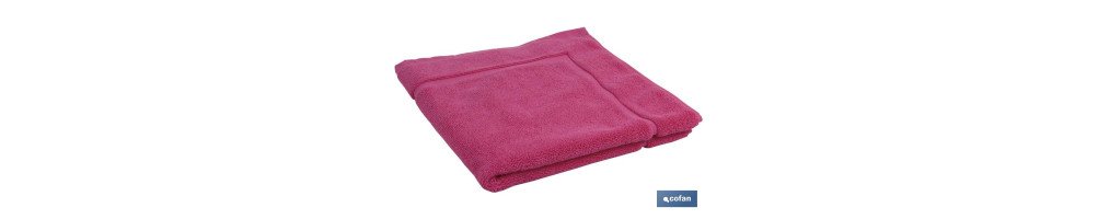 Alfombra Baño | Color Fucsia | Modelo Primavera | 100% Algodón | Gramaje 1000g/m² | Medidas 60 x 60 cm