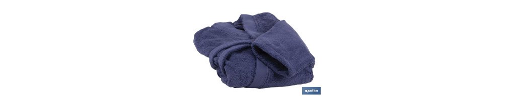 Albornoz | Modelo Marín | Color Azul Marino | 100% Algodón | Gramaje 500g/m² | Varias Tallas