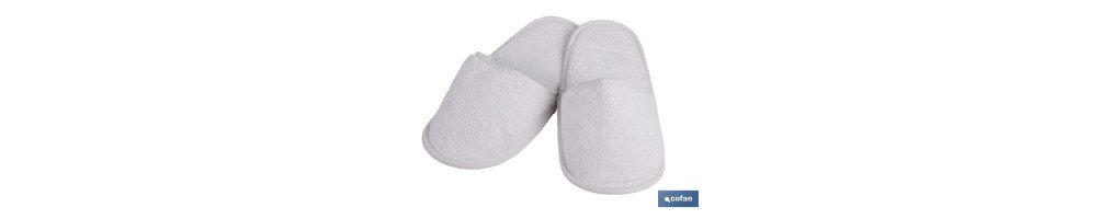 Zapatillas Baño | Modelo Paloma | Color Blanco | 100% algodón | Gramaje 1000 g/m² | Talla M o L