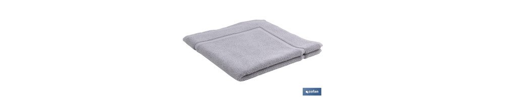 Alfombra de baño Modelo Perlan | Color Gris Perla | 100% Algodón | Gramaje 1000 g/m² | Medidas 60 x 60 cm