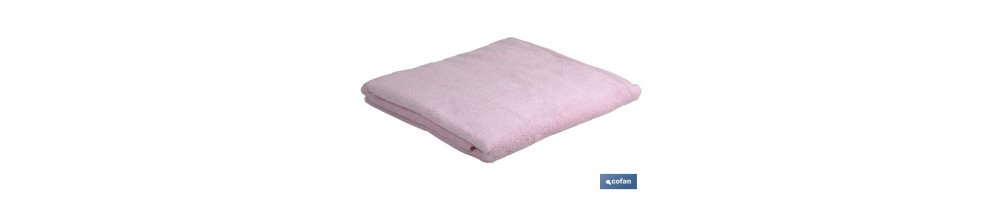 Toalla de ducha | Modelo Flor | Color Rosa Claro | 100% Algodón | Gramaje 580 g/m² | Medidas 70 x 140 cm