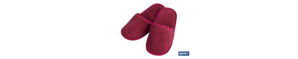 Zapatillas de Baño | Modelo París | Color Burdeos | 100% Algodón | Gramaje 500g/m² | Talla M o L