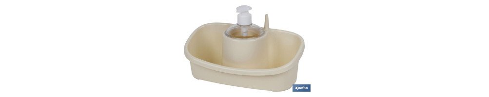 Estropajero con dosificador | Varios colores | Accesorio de cocina multiusos
