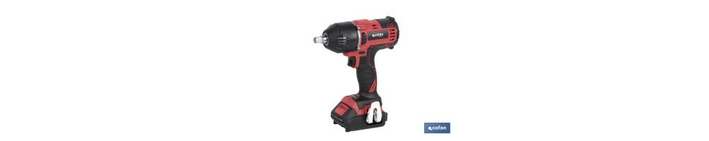 Pistola de impacto 1/2 a Batería | Batería de 20V + Cargador incluidos