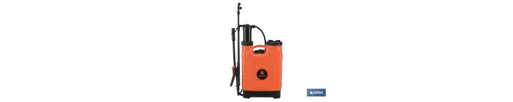 Pulverizador Espalda Manual | Capacidad 12 litros | Color Naranja/Negro