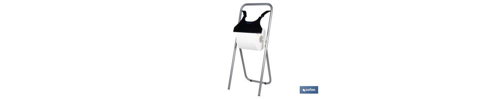 Dispensador porta bobinas de papel para el suelo | Para rollo de papel | Tamaño industrial
