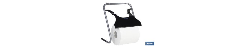 Dispensador porta bobinas de papel para la pared | Para rollo de papel | Tamaño industrial