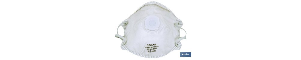 Set 2 Mascarillas FFP2D | No Reutilizables | Con válvula de Exhalación | Eficiencia de Filtración superior al 94%