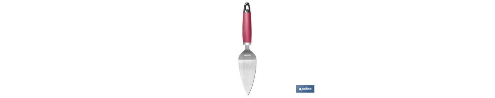 Paleta para Tartas Modelo Sena | Fabricada en Acero Inox con Mango ABS | Color Rojo | Medida 27 cm
