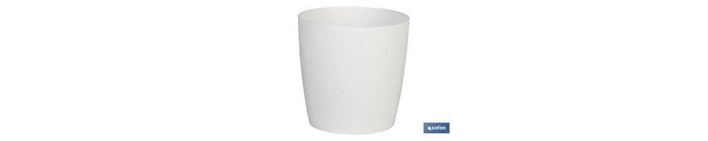 Maceta de Polipropileno redonda | Especial para plantas y flores | Perfecta para colocar en exterior o en interior