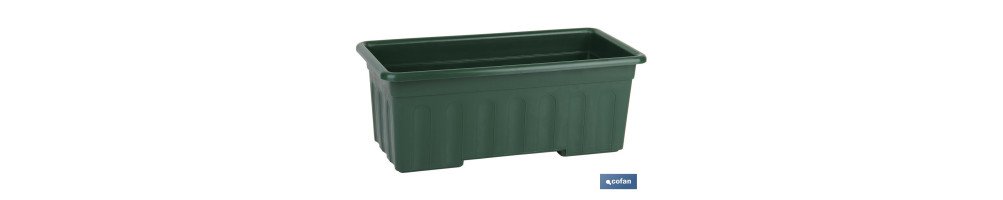Jardinera Verde | Modelo Azahar | Varias Medidas | Fabricada en Polipropileno