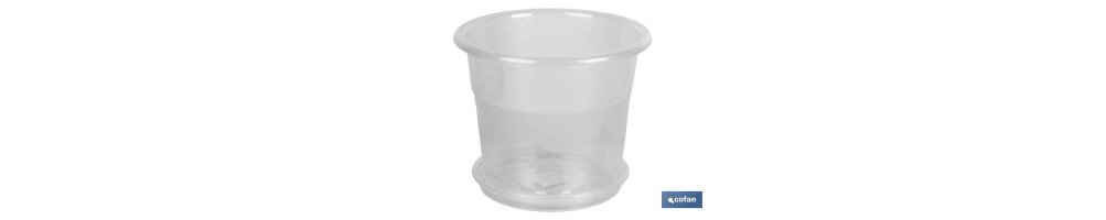 Maceta transparente modelo Orquídea | Especial para plantas y flores | Perfecta para colocar en exterior y en interior