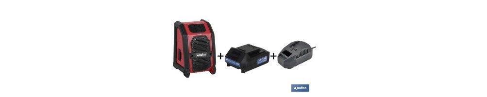 Pack Altavoz Bluetooth + Batería 1.5Ah + Cargador