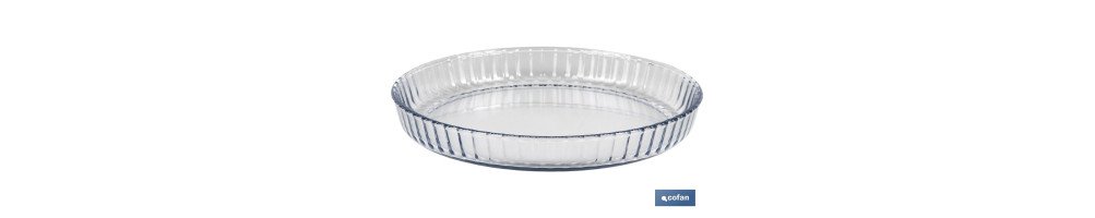 Fuente redonda de borosilicato Modelo Baritina I Capacidad 1600 ml | Medidas 27,7 x 3,5 cm | Peso 900 g