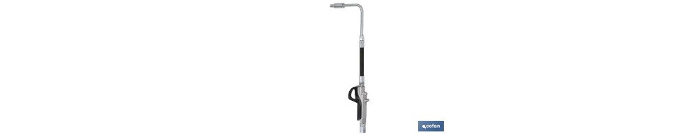 Pistola Lubricante | Boquilla Antigoteo Rígida de 90°| Fabricada en Alumino | Pistola de Gran Precisión