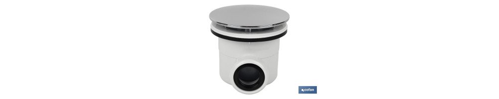 Válvula Sifónica para Plato de Ducha | Medidas: Ø60 o Ø90 | Salida de Ø40 mm | Junta Cónica Reductora de Ø32 mm