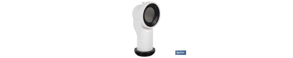 Manguito de Conexión | Manguito Acodado 90° para Inodoro | Incluye Goma Labiada Ø110 mm | Fabricado en Polipropileno