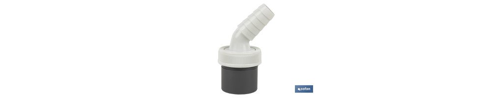 Conexión | Medidas: Ø40 mm | Con Toma para Electrodomésticos | Fabricada en PVC