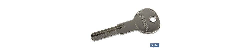 Llaves en bruto seguridad | Copia de llaves para cilindro de Seguridad | Pack de 5 copias de llaves en bruto