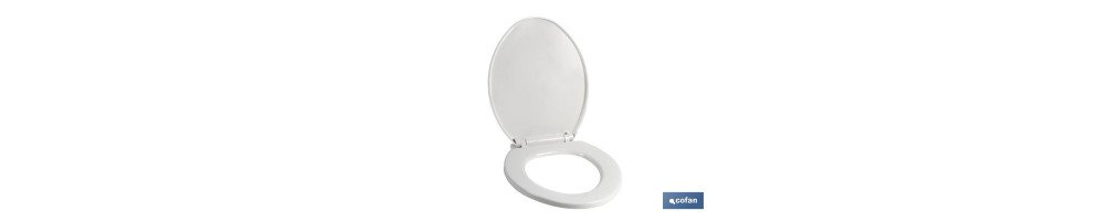 Tapa WC | Medidas 41.9 x 34.7 cm | Fabricada en Polipropileno Blanco