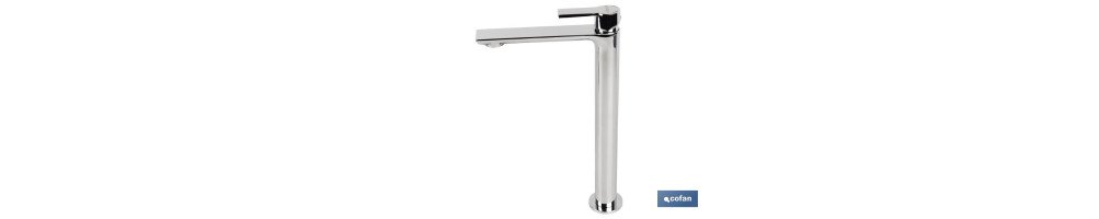 Grifo para Lavabo Alto Monomando | Medida 25 mm | Modelo Matheson | Fabricado en Latón con Acabado en Cromado