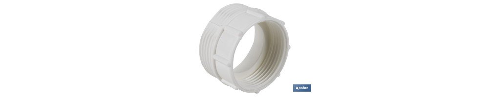 Adaptador Convertidor 1 1/2 macho - 1 1/4 hembra | Para aplicar a tubo flexible | Accesorio de Fontanería