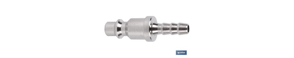 Conector de aire con espiga tubo Ø13mm | Acoplador con espiga de tubo Ø13mm para instalaciones neumáticas