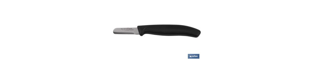 Cuchillo de Recolección | Pack de 12 Unidades | Punta redonda | Medida de la hoja 45 mm | Mango de Color negro