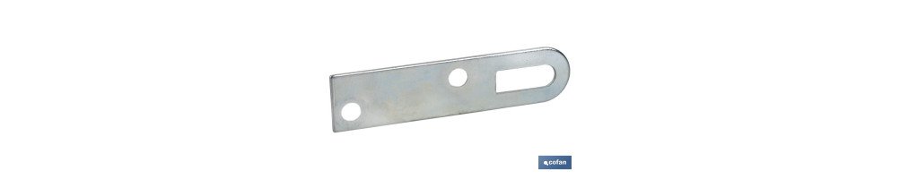 Chapa Colgador para Sujeción | Medida: 17 x 70 mm | Acero Galvanizado