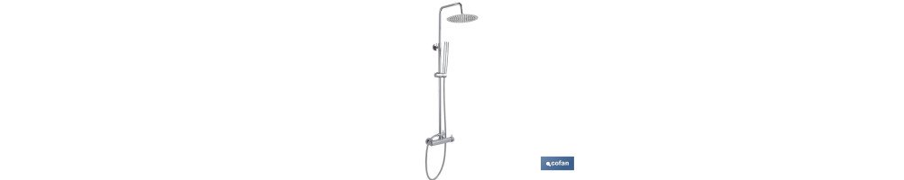 Columna de Ducha con Grifo Monomando Cromado | Con Filtro de Ahorro de Agua