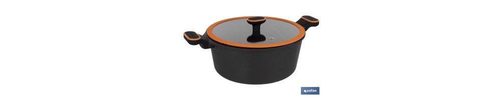 Cacerola Full Induction | Fabricada Aluminio Fundido | Medida Ø 28 cm