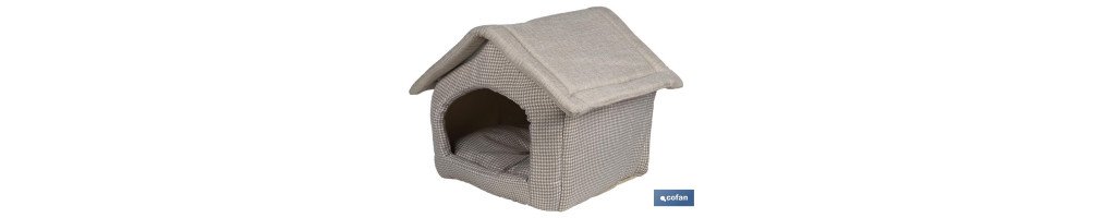 Casita de tela para Mascotas | Casa Portátil Lavable | Medida exterior: 47 x 39 x 42 cm